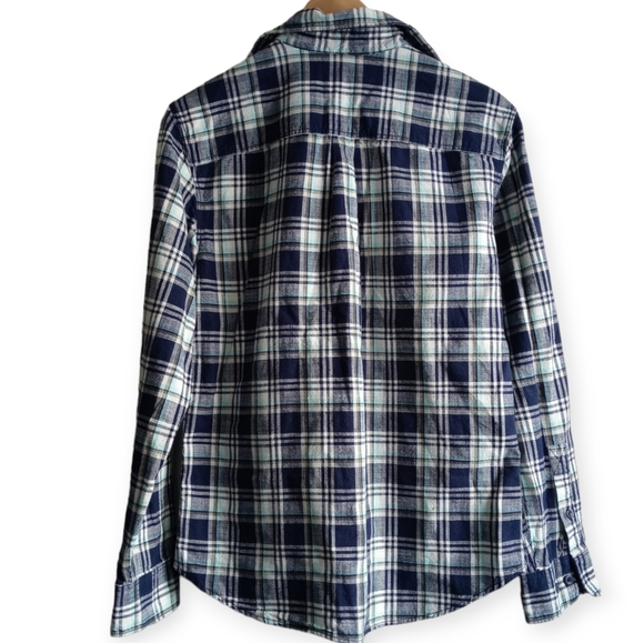 MOSSIMO SUPPLY CO. MEN'S BLUE PLAID LONG-SLEEVE BUTTON-DOWN SHIRT. SIZE S/P. - Picture 2 of 15